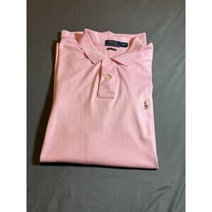 Polo Ralph Lauren Pima Soft Touch Polo Shirt Mens XXL Pink Short Sleeve Cotton
